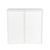 Dual Tilt-Out Laundry Hamper Cabinet with 2 Removable Liner Bags, White