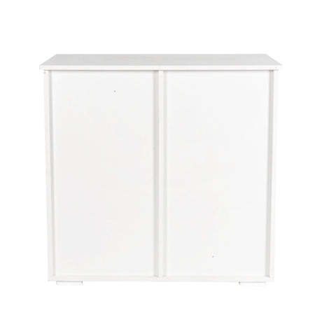 Dual Tilt-Out Laundry Hamper Cabinet with 2 Removable Liner Bags, White