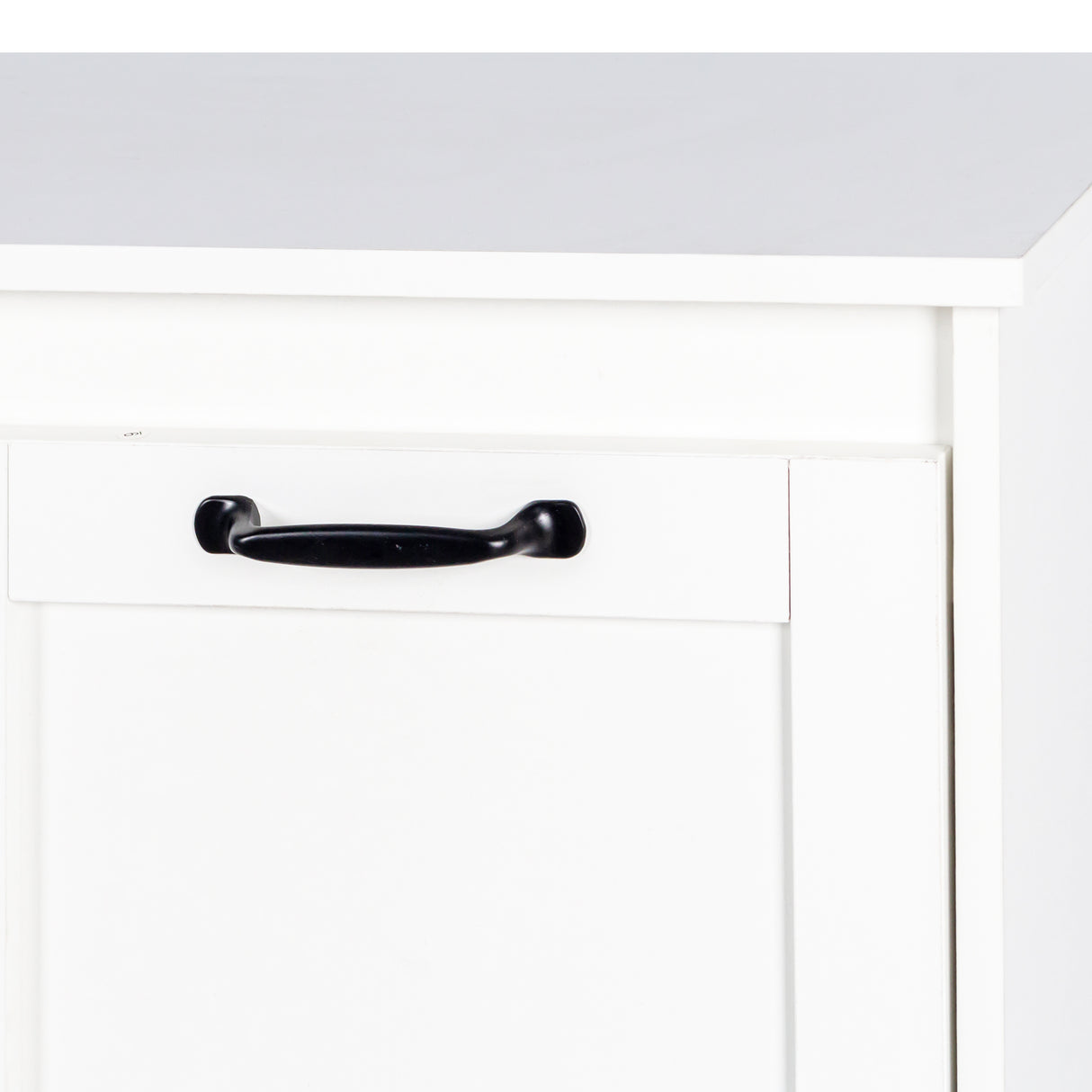 Dual Tilt-Out Laundry Hamper Cabinet with 2 Removable Liner Bags, White