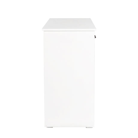 Dual Tilt-Out Laundry Hamper Cabinet with 2 Removable Liner Bags, White