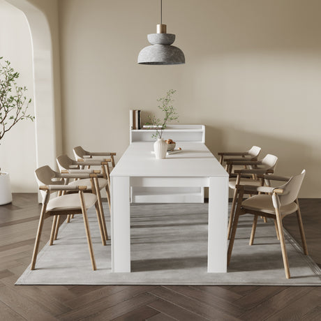Extendable Dining Table with Hidden Storage for 1-9 People | 21"-98"