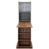 13-36"W Foldable Computer Desk w/ Storage & Pegboard | Space-Saving