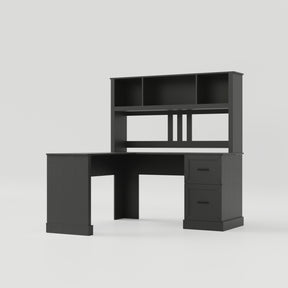 L-Shaped Desk with Hutch, Drawers & Storage for Office | Computer Desk