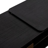 Modern Expandable Coffee Table with Storage Drawers & Open Shelves