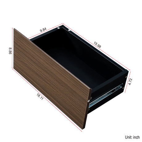 Modern Expandable Coffee Table with Storage Drawers & Open Shelves
