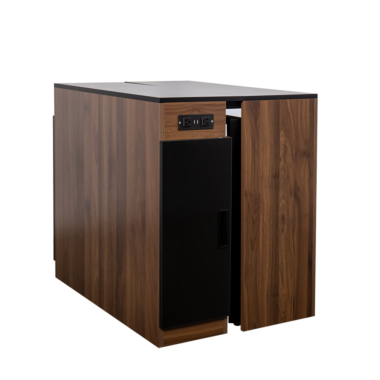 Modern Extendable Dining Table w/ Built-In Outlet & Storage for 2-12 People