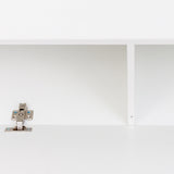 Modern TV Stand for TVs up to 59" with Hidden Storage | White Media Console