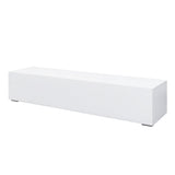 Modern TV Stand for TVs up to 59" with Hidden Storage | White Media Console