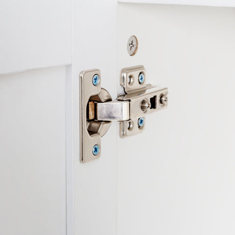 Modern Wall-Mounted Bathroom Cabinet with Hanging Rod, Hooks & Tissue Slot