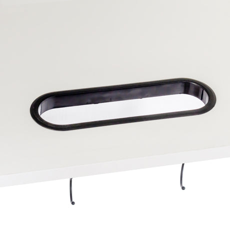 Modern Wall-Mounted Bathroom Cabinet with Hanging Rod, Hooks & Tissue Slot