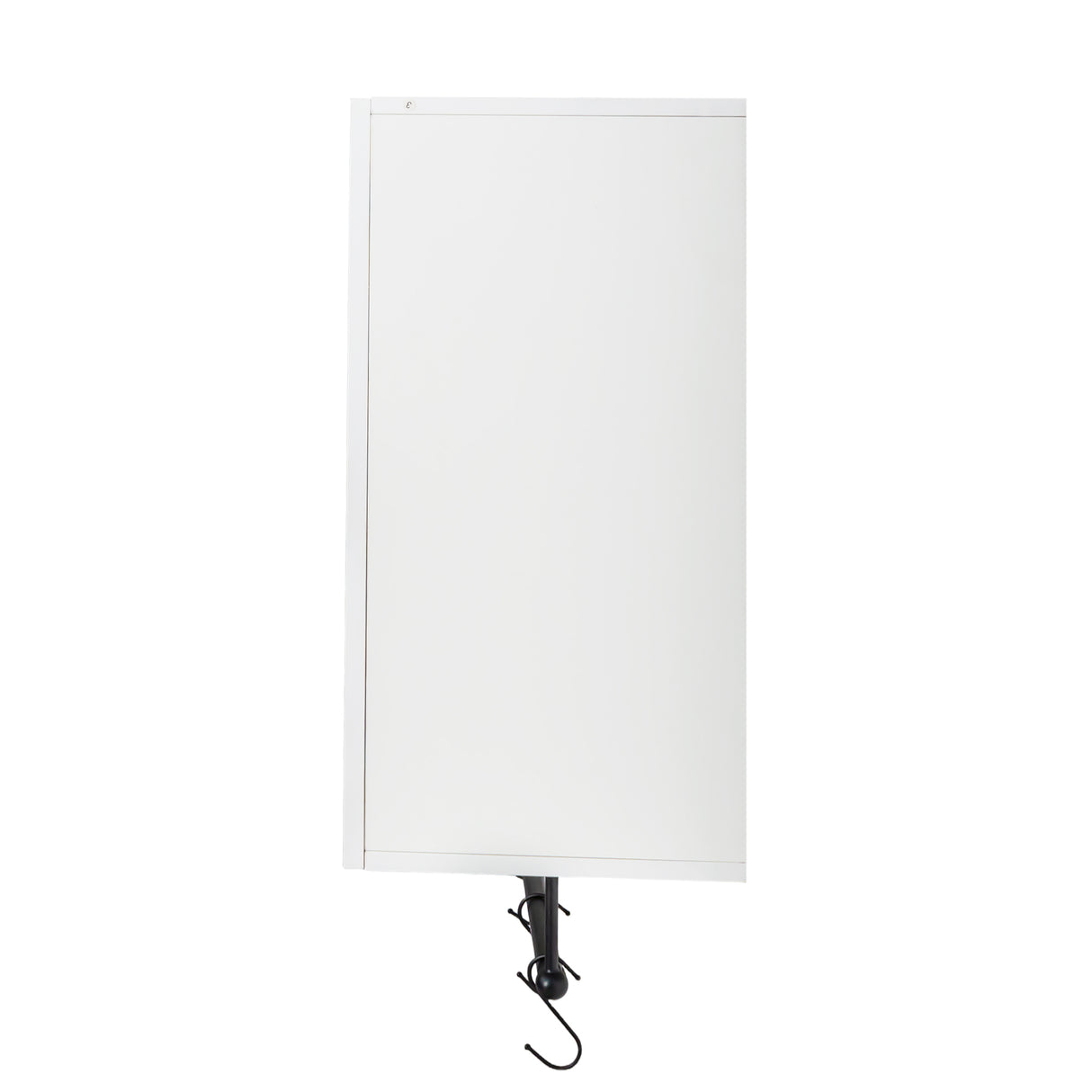 Modern Wall-Mounted Bathroom Cabinet with Hanging Rod, Hooks & Tissue Slot