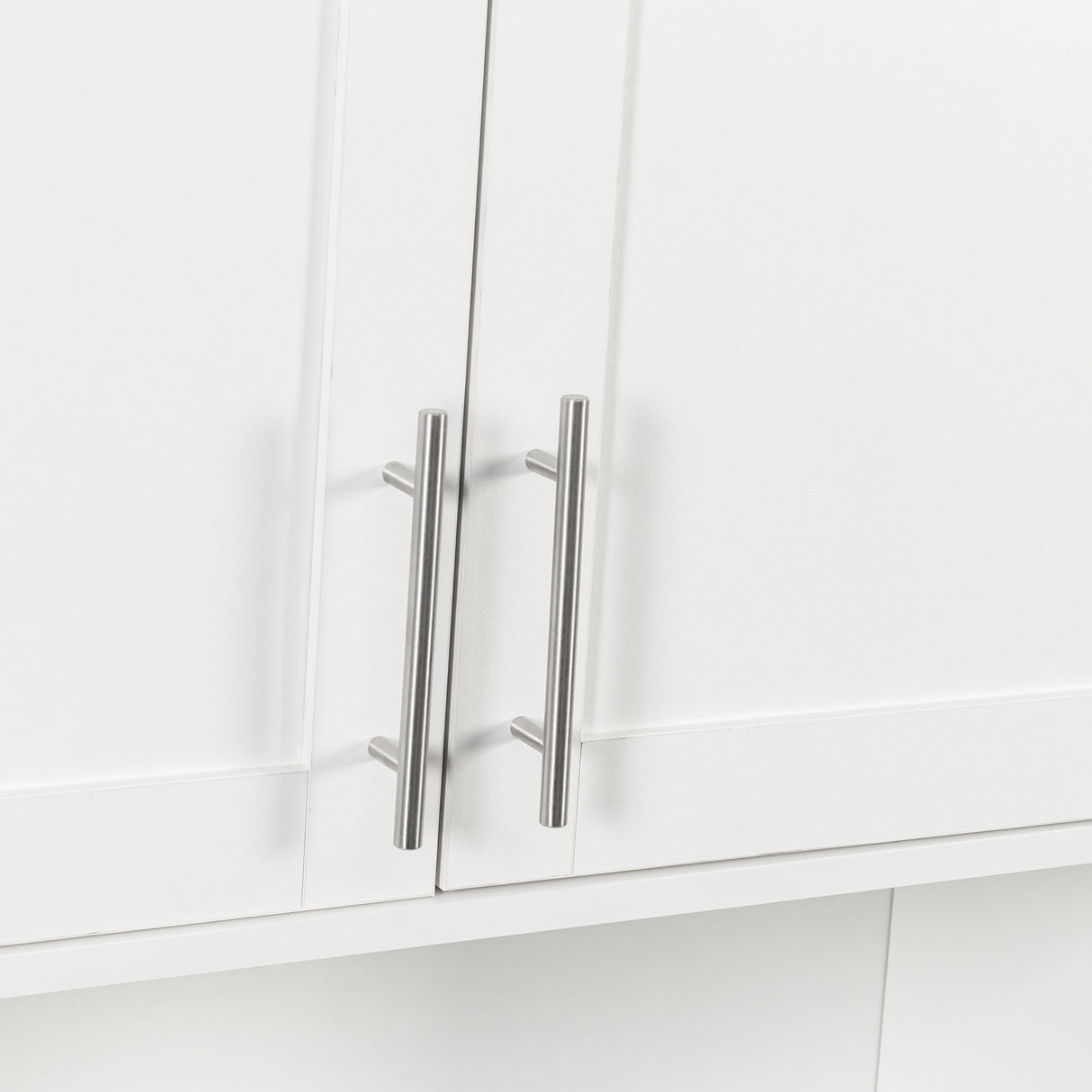 Modern Wall-Mounted Bathroom Cabinet with Mirror, Storage & Tissue Slot