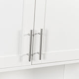 Modern Wall-Mounted Bathroom Cabinet with Mirror, Storage & Tissue Slot