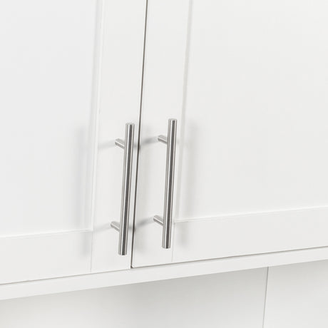 Modern Wall-Mounted Bathroom Cabinet with Mirror, Storage & Tissue Slot