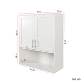Modern Wall-Mounted Bathroom Cabinet with Mirror, Storage & Tissue Slot