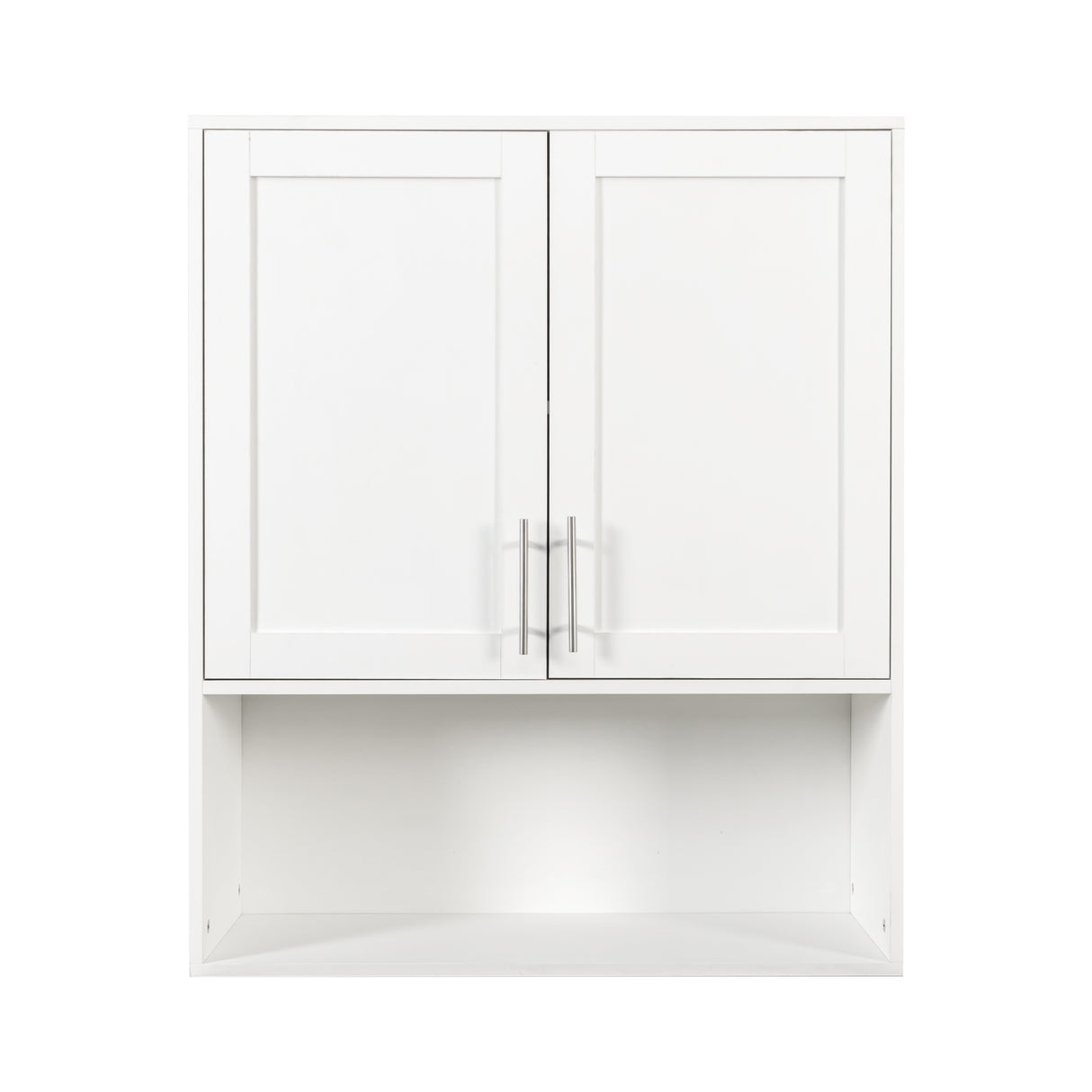 Modern Wall-Mounted Bathroom Cabinet with Mirror, Storage & Tissue Slot