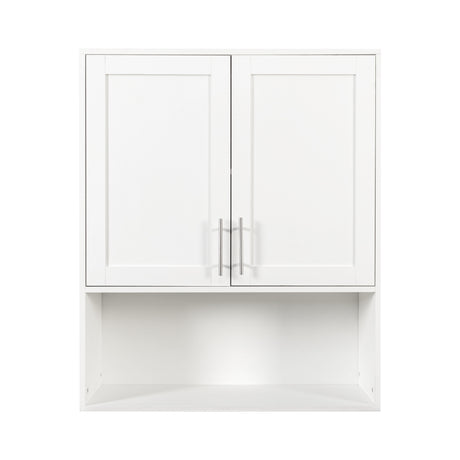 Modern Wall-Mounted Bathroom Cabinet with Mirror, Storage & Tissue Slot