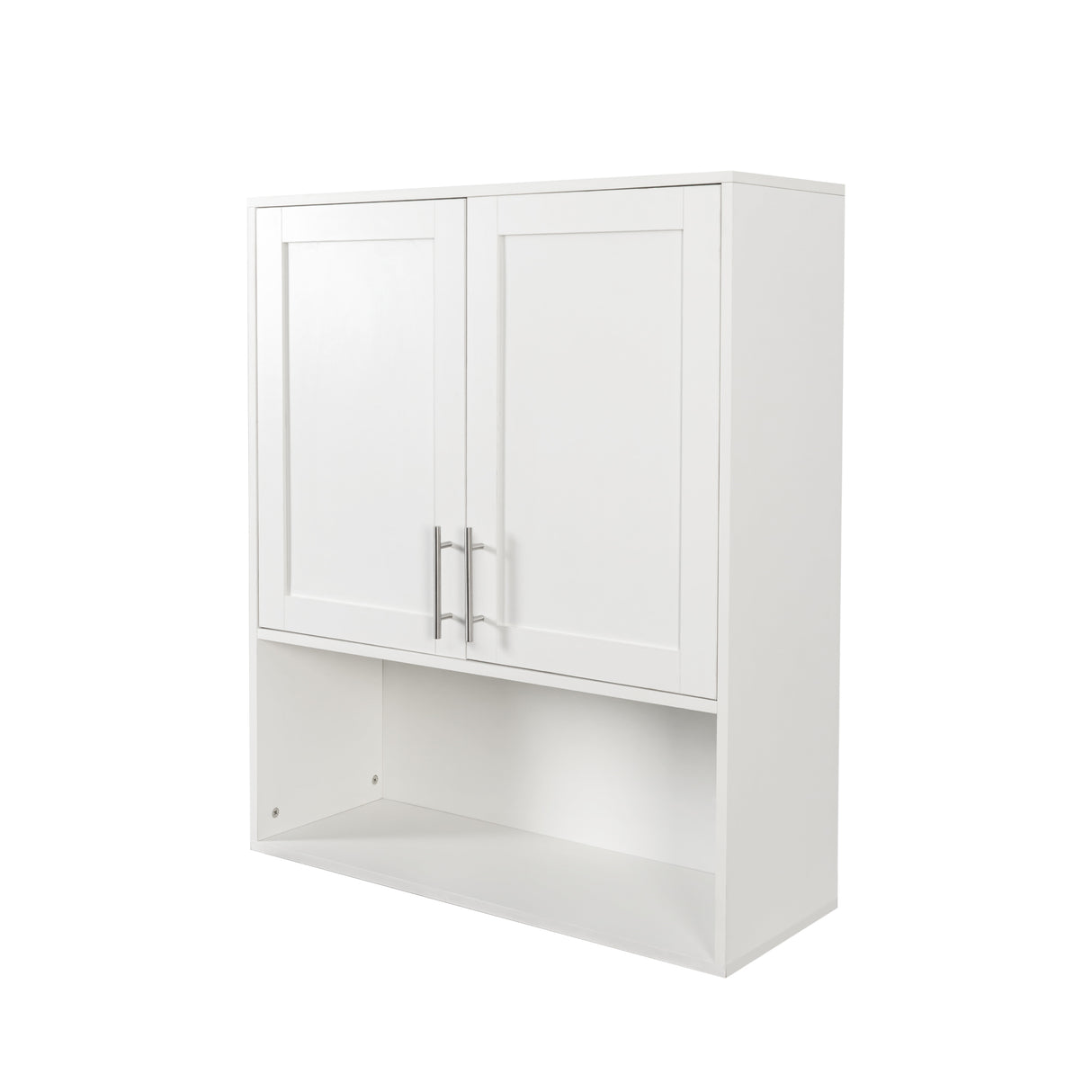 Modern Wall-Mounted Bathroom Cabinet with Mirror, Storage & Tissue Slot