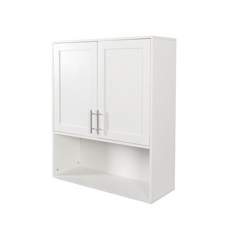Modern Wall-Mounted Bathroom Cabinet with Mirror, Storage & Tissue Slot