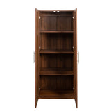 Modern Wardrobe Armoire with 2 Doors & 3 Adjustable Shelves, 71"H x 30" W