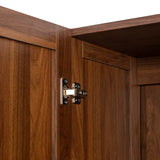 Modern Wardrobe Armoire with 2 Doors & 3 Adjustable Shelves, 71"H x 30" W