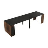 Modern Extendable Dining Table w/ Built-In Outlet & Storage for 2-12 People