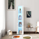 Narrow Storage Cabinet with Aluminum Strip Lamp | Display Cabinet