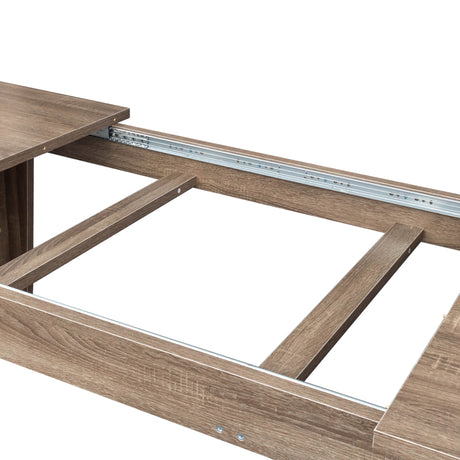 Joysource Extendable Dining Table 71"-106" for Kitchen & Dining Room