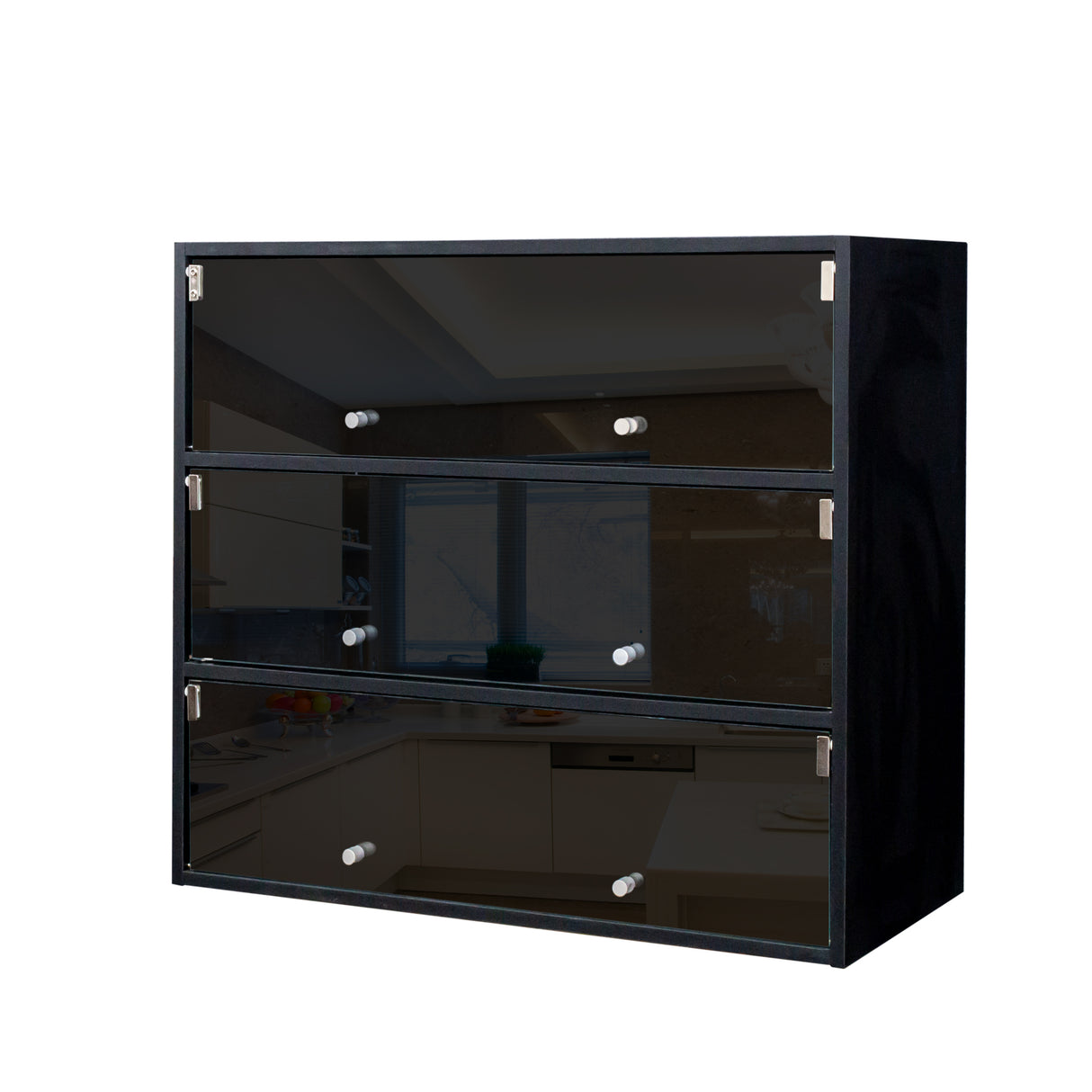 Glass Door Shoe Cabinet with RGB Led Light | Shoe Box - Joysource