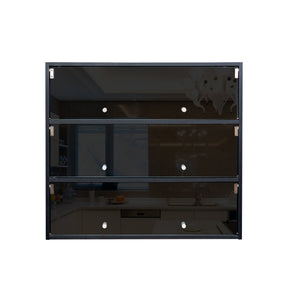 Glass Door Shoe Cabinet with RGB Led Light | Shoe Box - Joysource