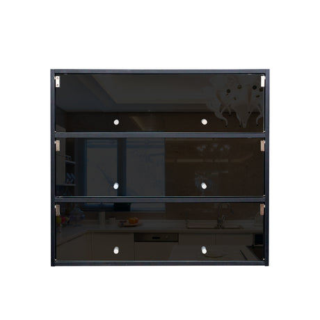 Glass Door Shoe Cabinet with RGB Led Light | Shoe Box - Joysource