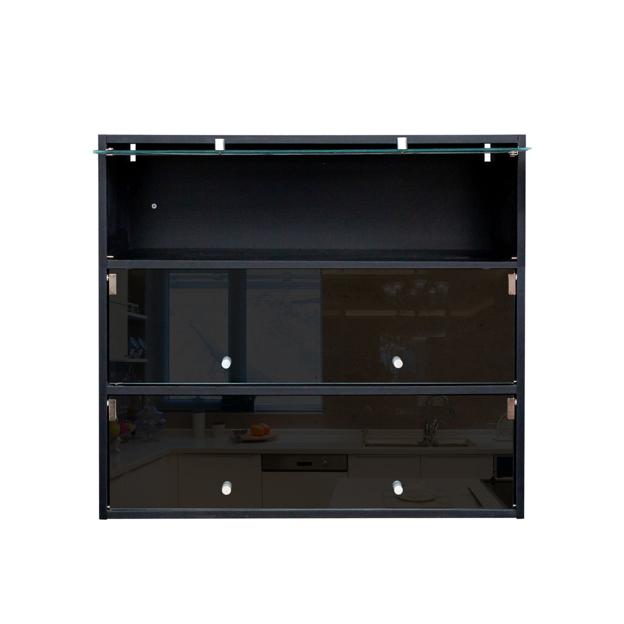 Glass Door Shoe Cabinet with RGB Led Light | Shoe Box - Joysource