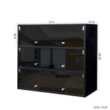 Glass Door Shoe Cabinet with RGB Led Light | Shoe Box - Joysource