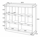 Bookcase w/ 10 Cubby Holes for Storage and Display | 47" Tall