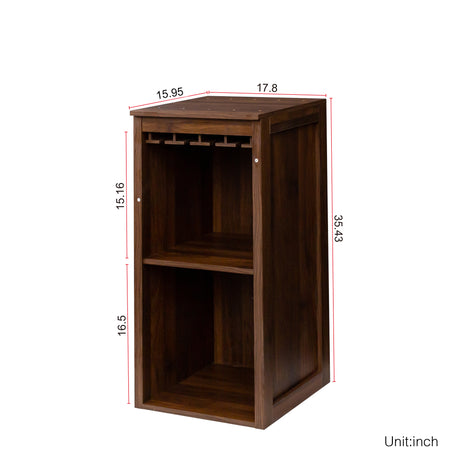 Modular Bar Wine Cabinet w/ Shelves & Glasses Holder - Joysource