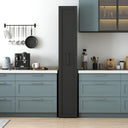 71” White Slim Rolling Pantry Cabinet with 6-Tier Shelf & Wheels