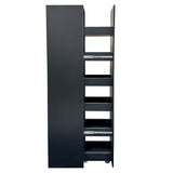 71” White Slim Rolling Pantry Cabinet with 6-Tier Shelf & Wheels