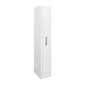 Slim Rolling Pantry Cabinet with 6-Tier Shelf & Wheels | White, 11.8" Depth