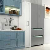 Slim Rolling Pantry Cabinet with 6-Tier Shelf & Wheels | White, 11.8" Depth