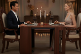 Solid Wood Extendable Dining Table Seats 2-12, 22"-120" | Self-Storing