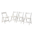Upholstered Folding Dining Chair w/ Wooden Frame & PU leather | Set of 4