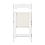Upholstered Folding Dining Chair w/ Wooden Frame & PU leather | Set of 4
