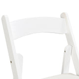Upholstered Folding Dining Chair w/ Wooden Frame & PU leather | Set of 4