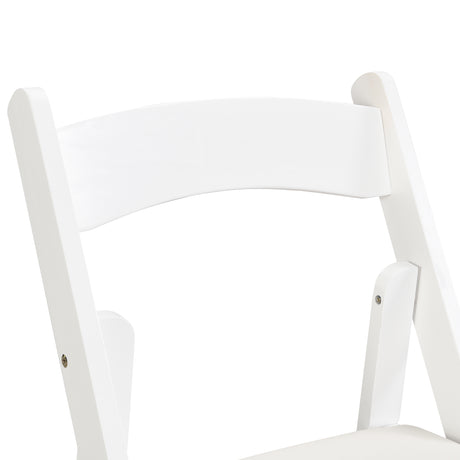 Upholstered Folding Dining Chair w/ Wooden Frame & PU leather | Set of 4