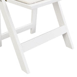 Upholstered Folding Dining Chair w/ Wooden Frame & PU leather | Set of 4