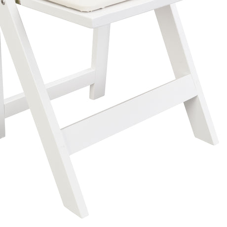 Upholstered Folding Dining Chair w/ Wooden Frame & PU leather | Set of 4
