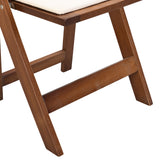 Upholstered Folding Dining Chair w/ Wooden Frame & PU leather | Set of 4