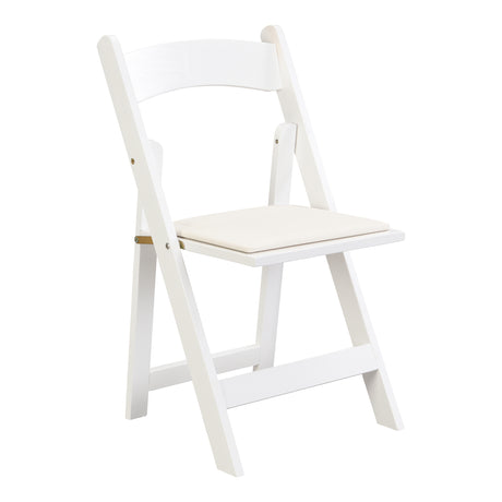 Upholstered Folding Dining Chair w/ Wooden Frame & PU leather | Set of 4