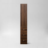 71" Narrow Display Storage Cabinet w/ 4-Tier Shelf and 3 Side Drawers