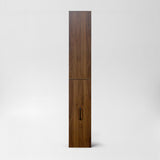 71" Pantry Cabinet with Glass Doors & Side Pull-Out Rack